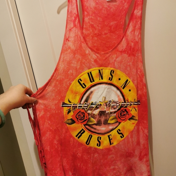 Guns n' Roses tie dye fringe tank top - Picture 2 of 4